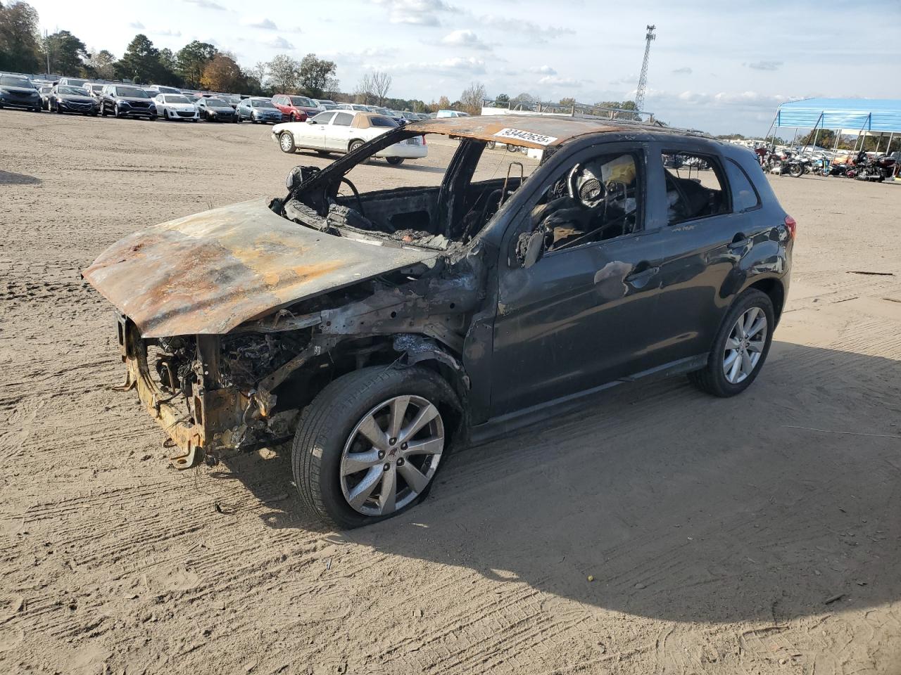2014 Mitsubishi Outlander ES, VIN 4A4AP3AU0EE030718 — Пожар в салоне