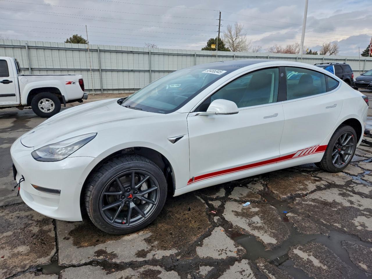 2020 Tesla Model 3 Long Range, VIN 5YJ3E1EBXLF637451 — Partial repair