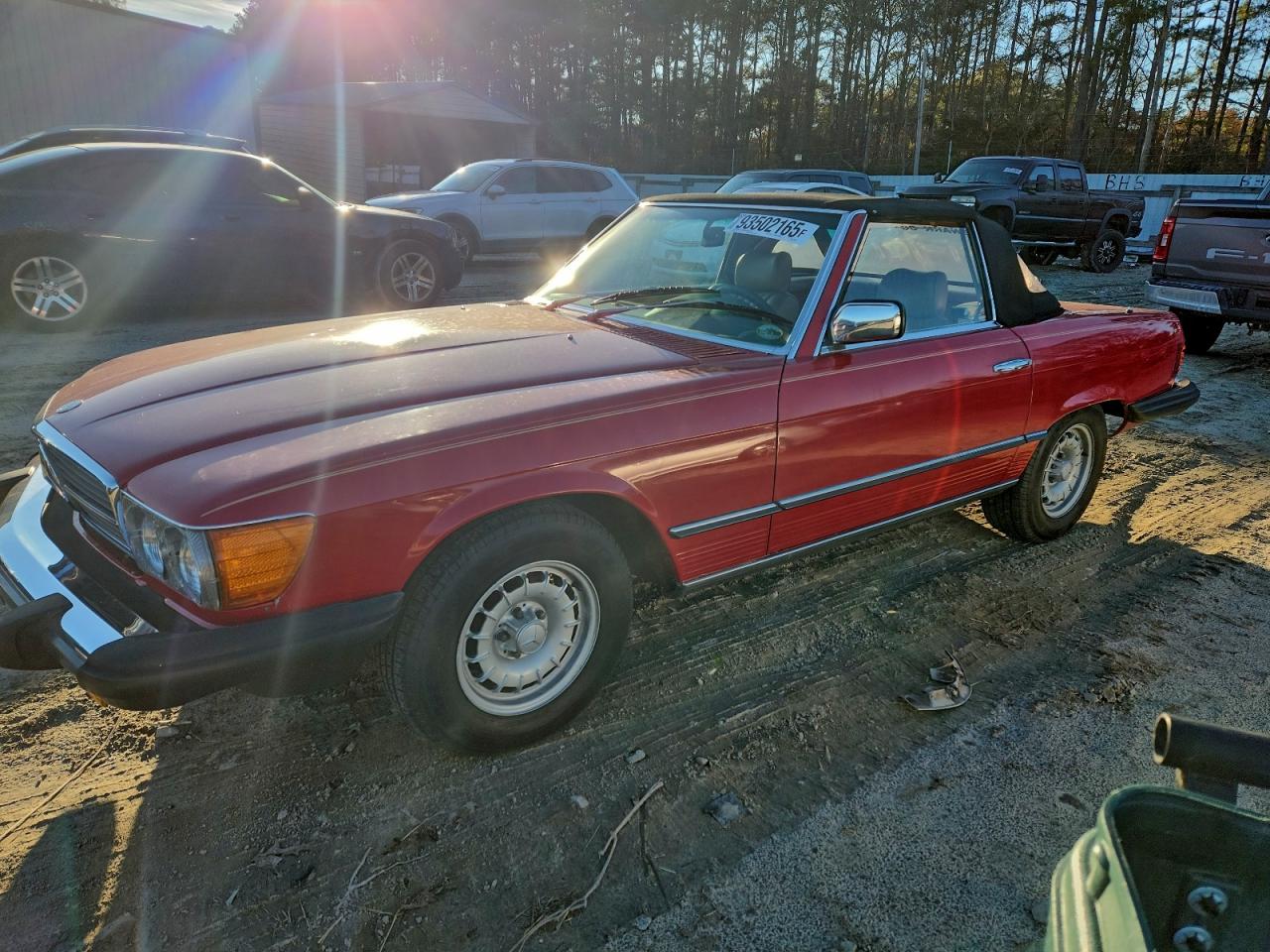 1985 Mercedes-Benz 380 SL, VIN WDBBA45C6FA030072 — Frame damage