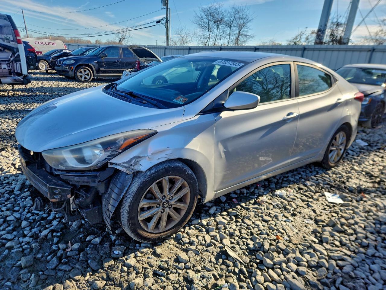 2014 Hyundai Elantra Limited, VIN KMHDH4AE7EU066360 — Front end