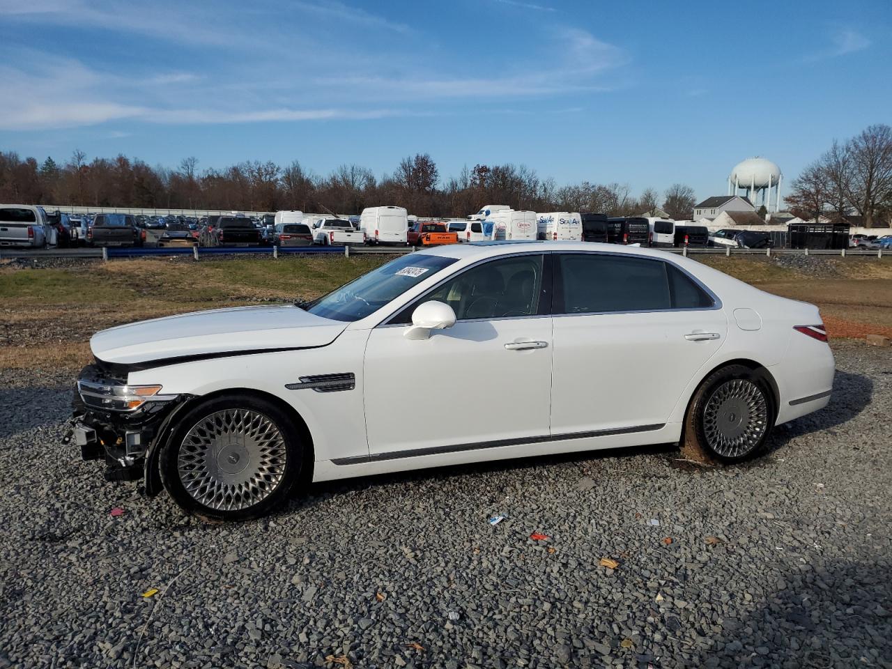 2020 Genesis G90 Ultimate, VIN KMTF54PH5LU080828 — Перед