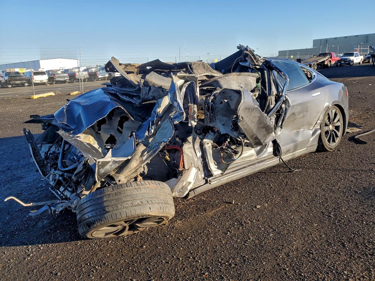2016 Tesla Model S 90D, VIN 5YJSA1E20GF133150 — Rollover