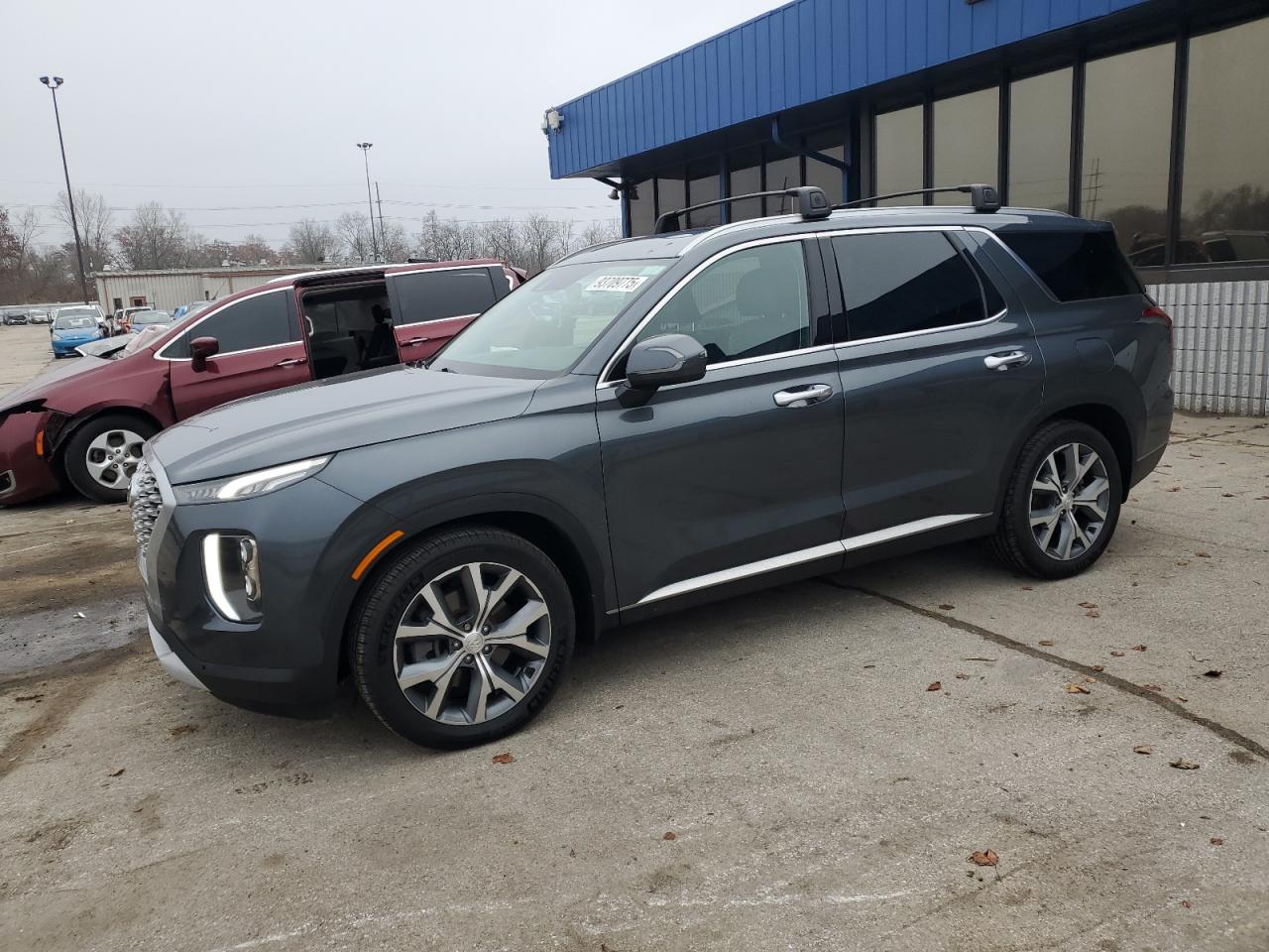 2021 Hyundai Palisade SEL, VIN KM8R4DHE6MU175138 — Rear end