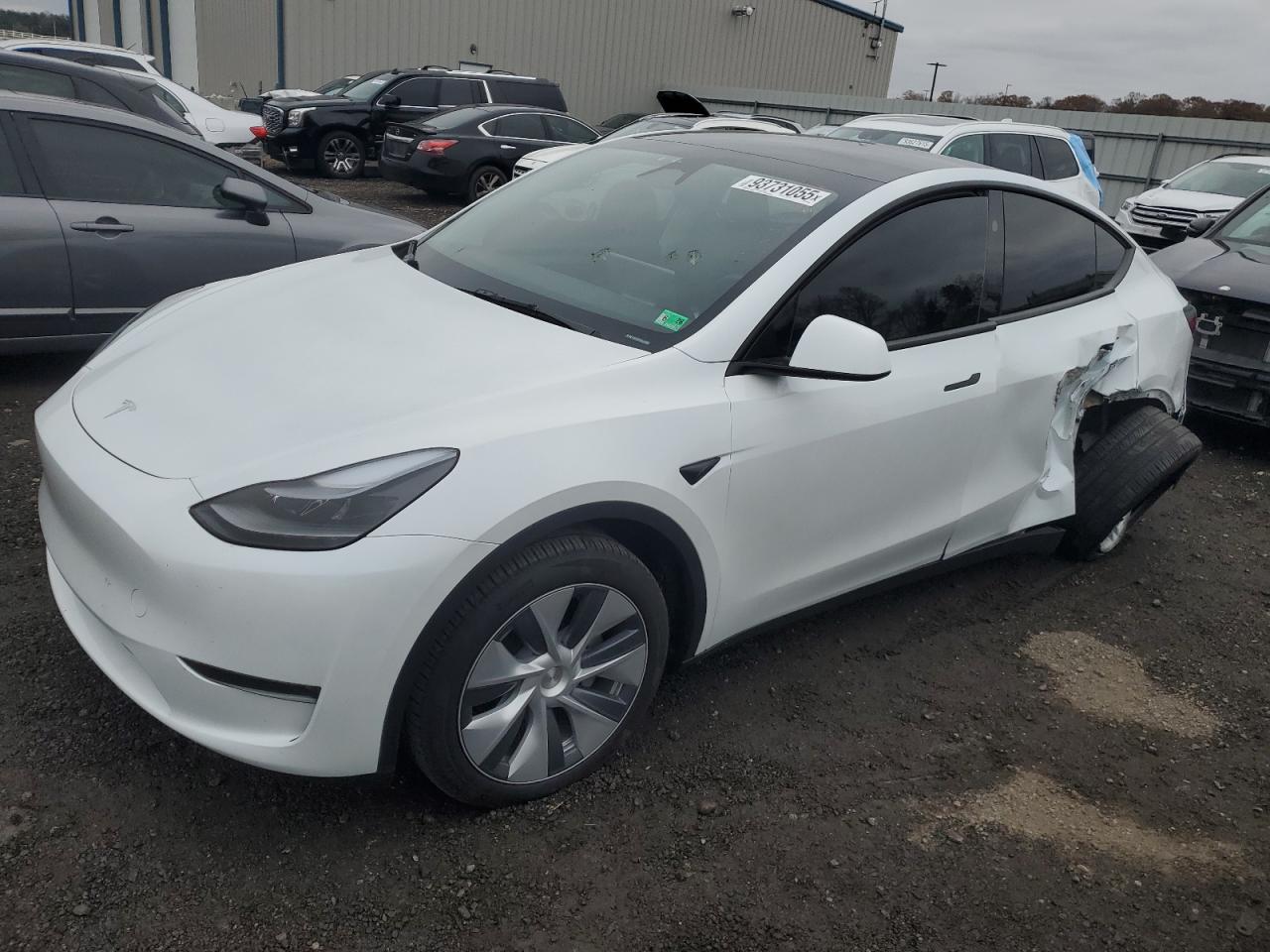 2024 Tesla Model Y Long Range, VIN 7SAYGDEE0RA291088 — Rear end