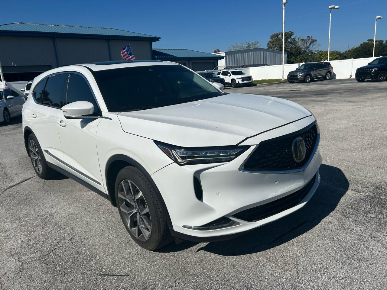 2022 Acura MDX Technology, VIN 5J8YE1H41NL038622 — Prior damage history