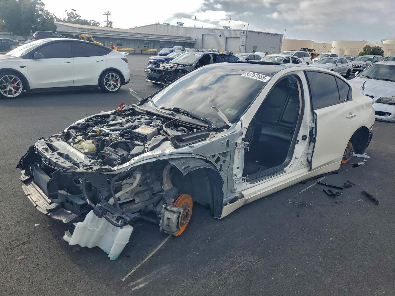 2019 Infiniti Q50 Luxe, VIN JN1EV7AP9KM519154 — Stripped