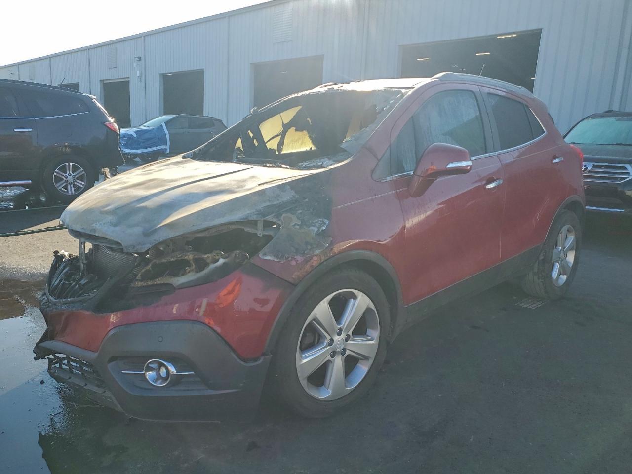 2015 Buick Encore Premium, VIN KL4CJDSB8FB120801 — Engine fire