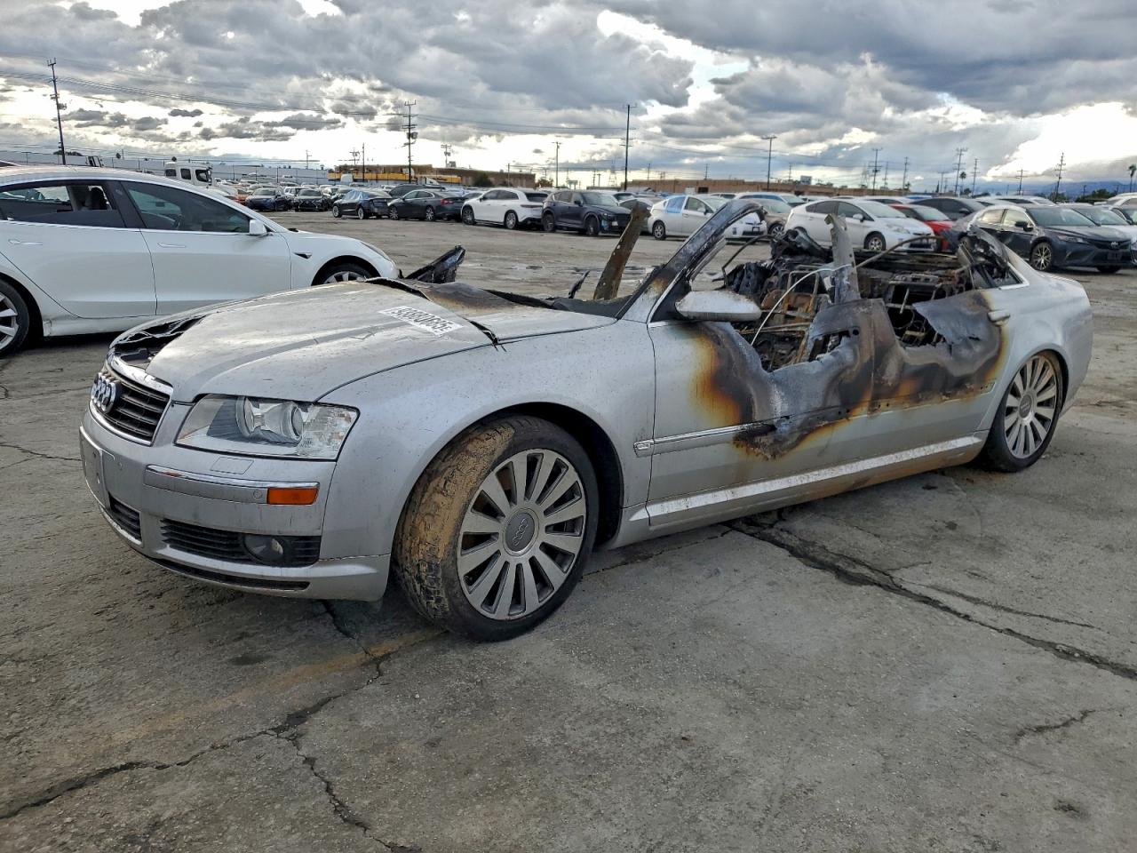 2004 Audi A8, VIN WAUML44E24N010881 — Burn