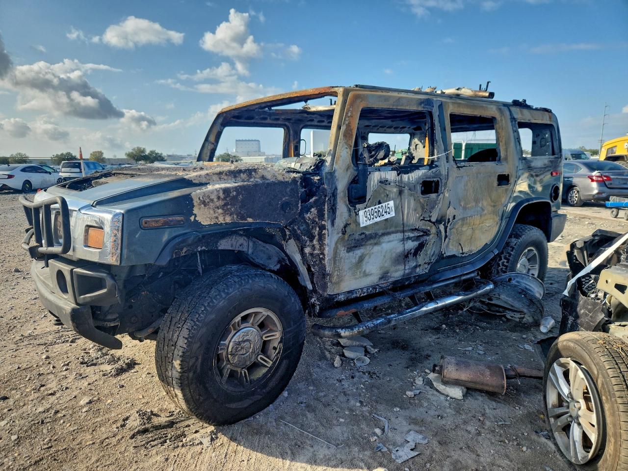 2005 Hummer H2 SUV, VIN 5GRGN23U85H110957 — Burn