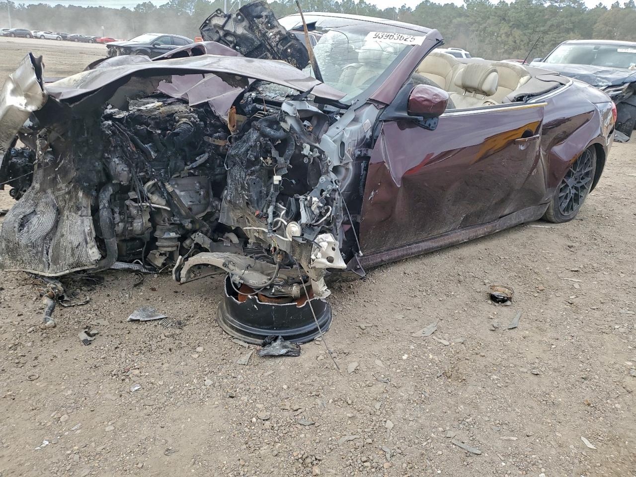 2009 Infiniti G37, VIN JNKCV66E09M725171 — Engine fire