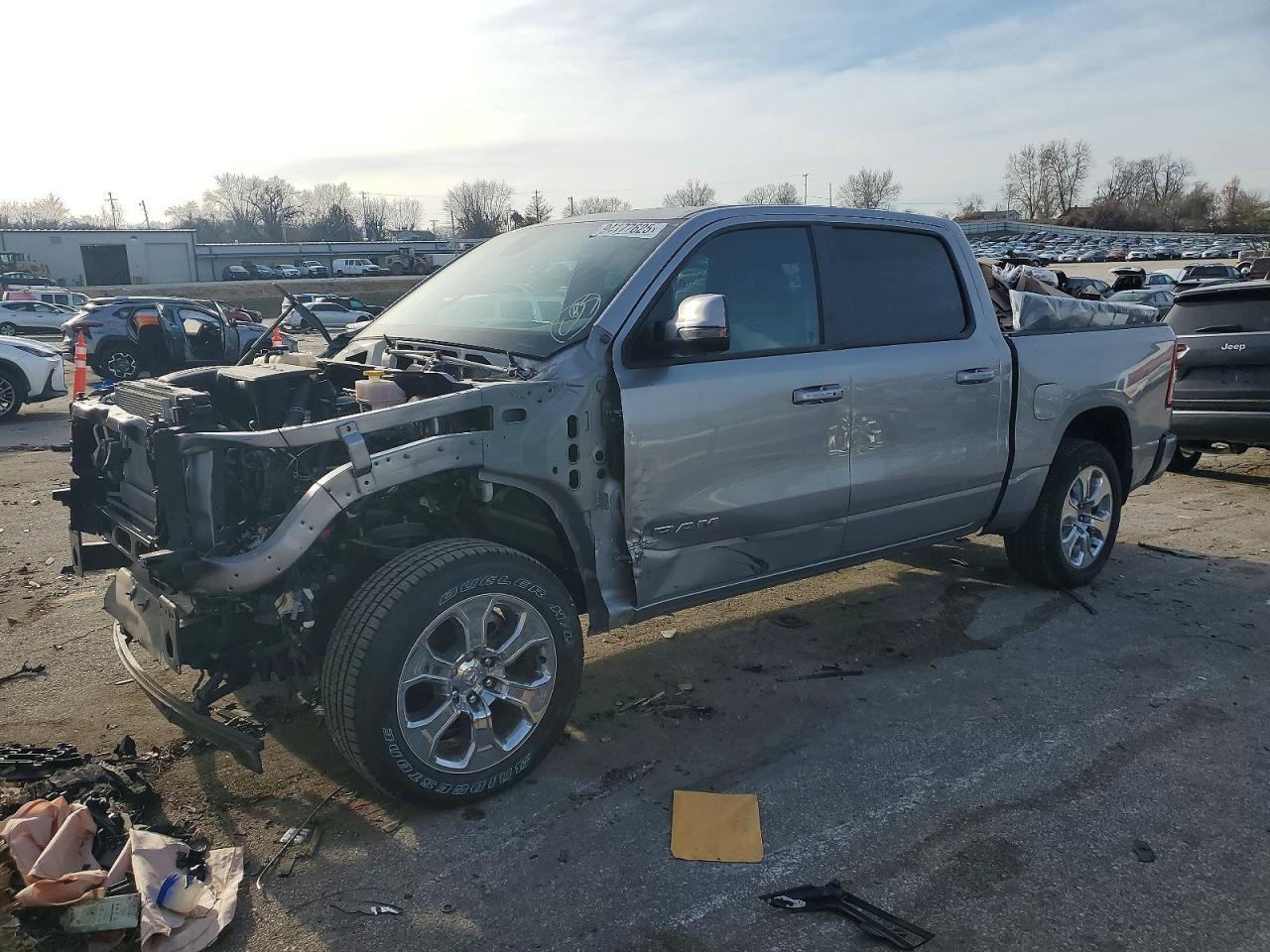2024 Ram 1500 Big Horn, VIN 1C6RRFFGXRN227949 — Повреждение рамы
