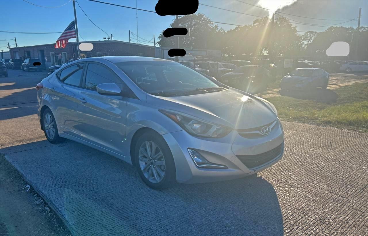 2016 Hyundai Elantra SE, VIN KMHDH4AEXGU544371 — Prior damage history