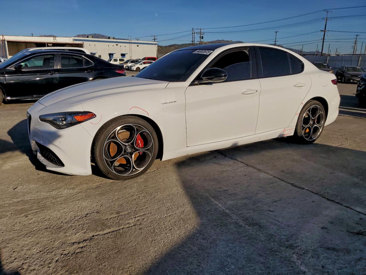 2022 Alfa Romeo Giulia Veloce, VIN ZARFAMBNXN7664849 — Minor dents and scratches