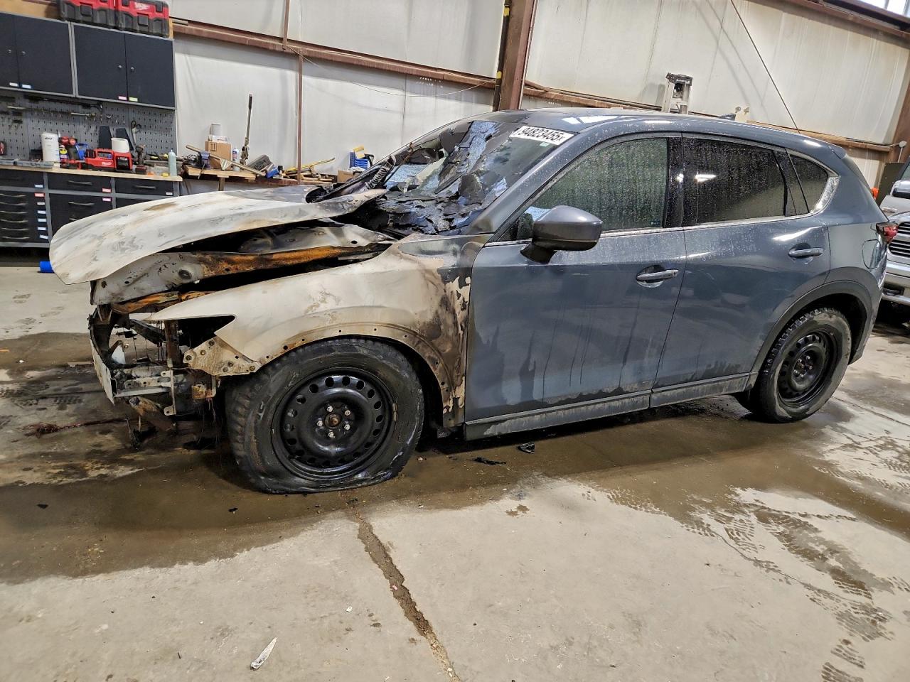 2021 Mazda CX-5 Grand Touring Reserve, VIN JM3KFBDY8M0420802 — Engine fire