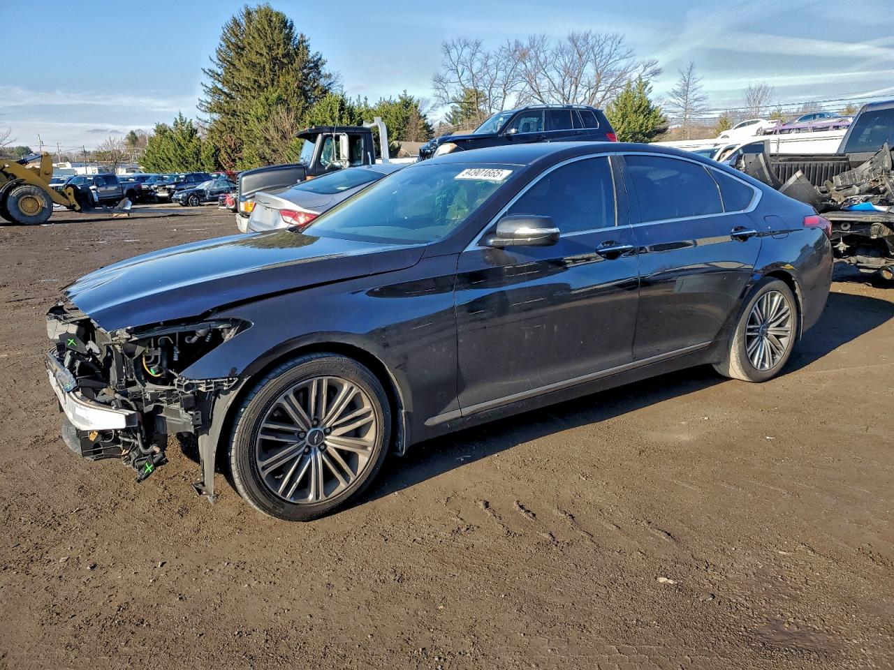 2019 Genesis G80 3.8L, VIN KMTFN4JE5KU305312 — Front end