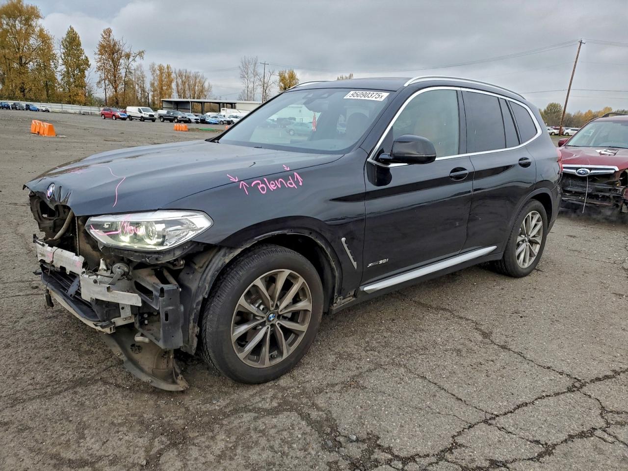 2018 BMW X3 xDrive30i, VIN 5UXTR9C57JLC73761 — Front end