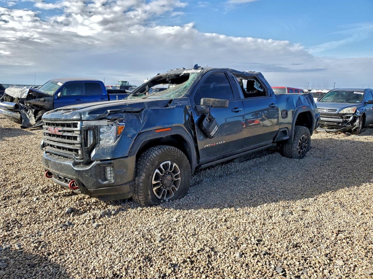 2020 GMC Sierra 3500HD AT4, VIN 1GT49VEY8LF187170 — Rollover