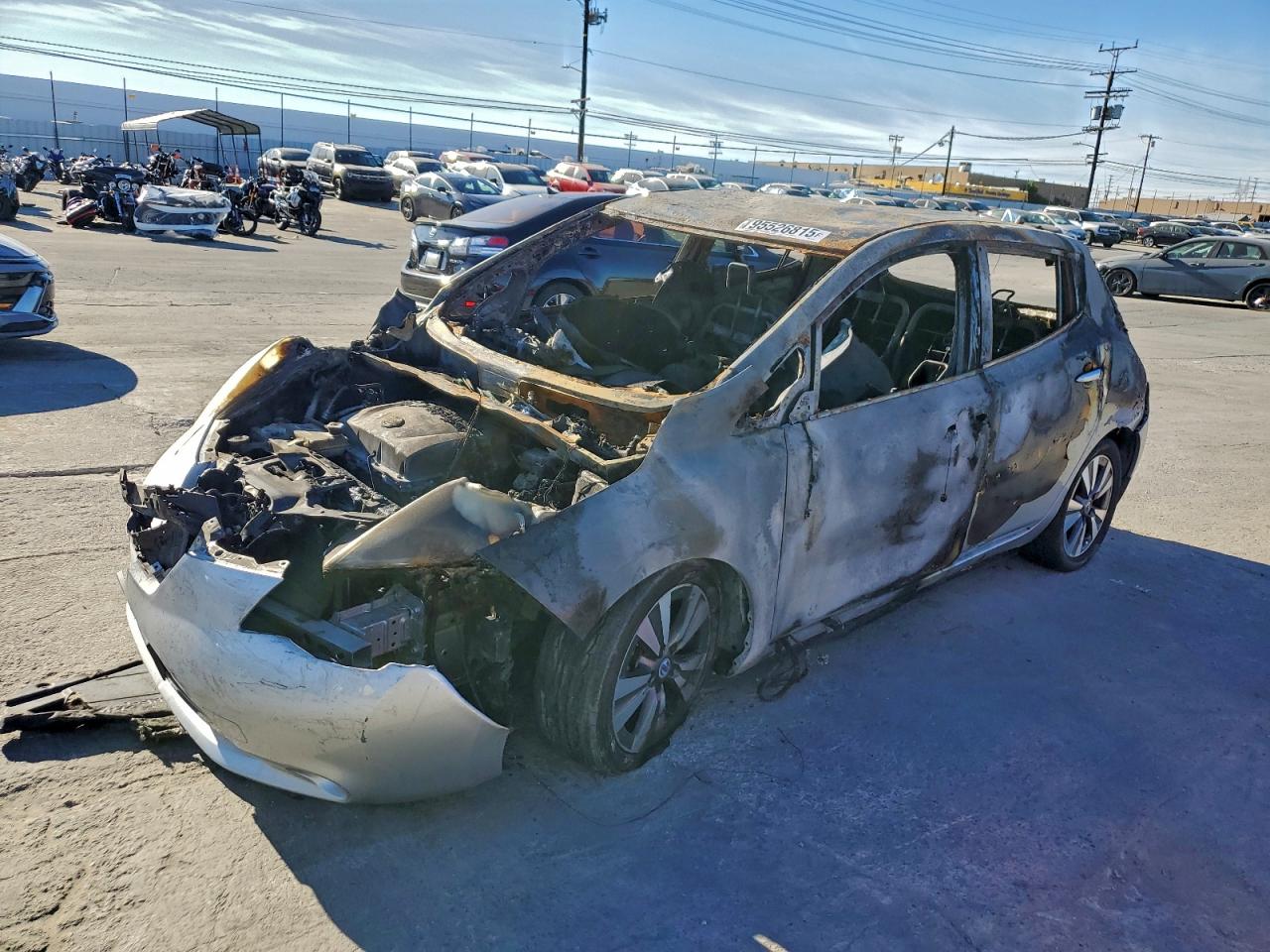 2013 Nissan LEAF SV, VIN 1N4AZ0CP2DC417939 — Burn