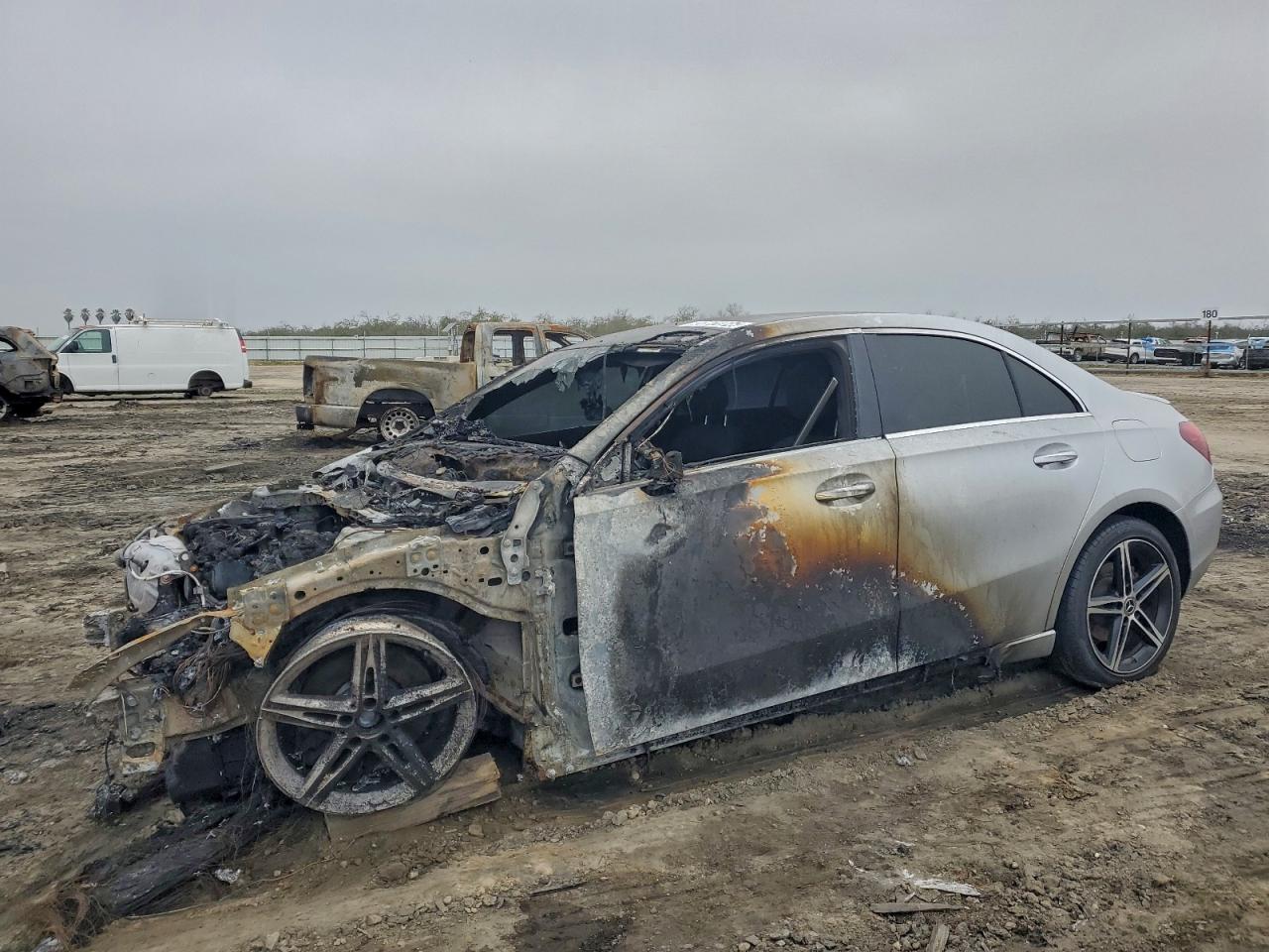 2020 Mercedes-Benz A 220, VIN W1K3G4EB7LJ230794 — Engine fire
