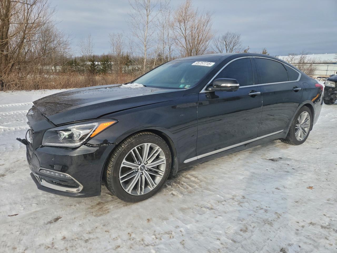 2019 Genesis G80 3.8L, VIN KMHGN4JEXKU290062 — Front end