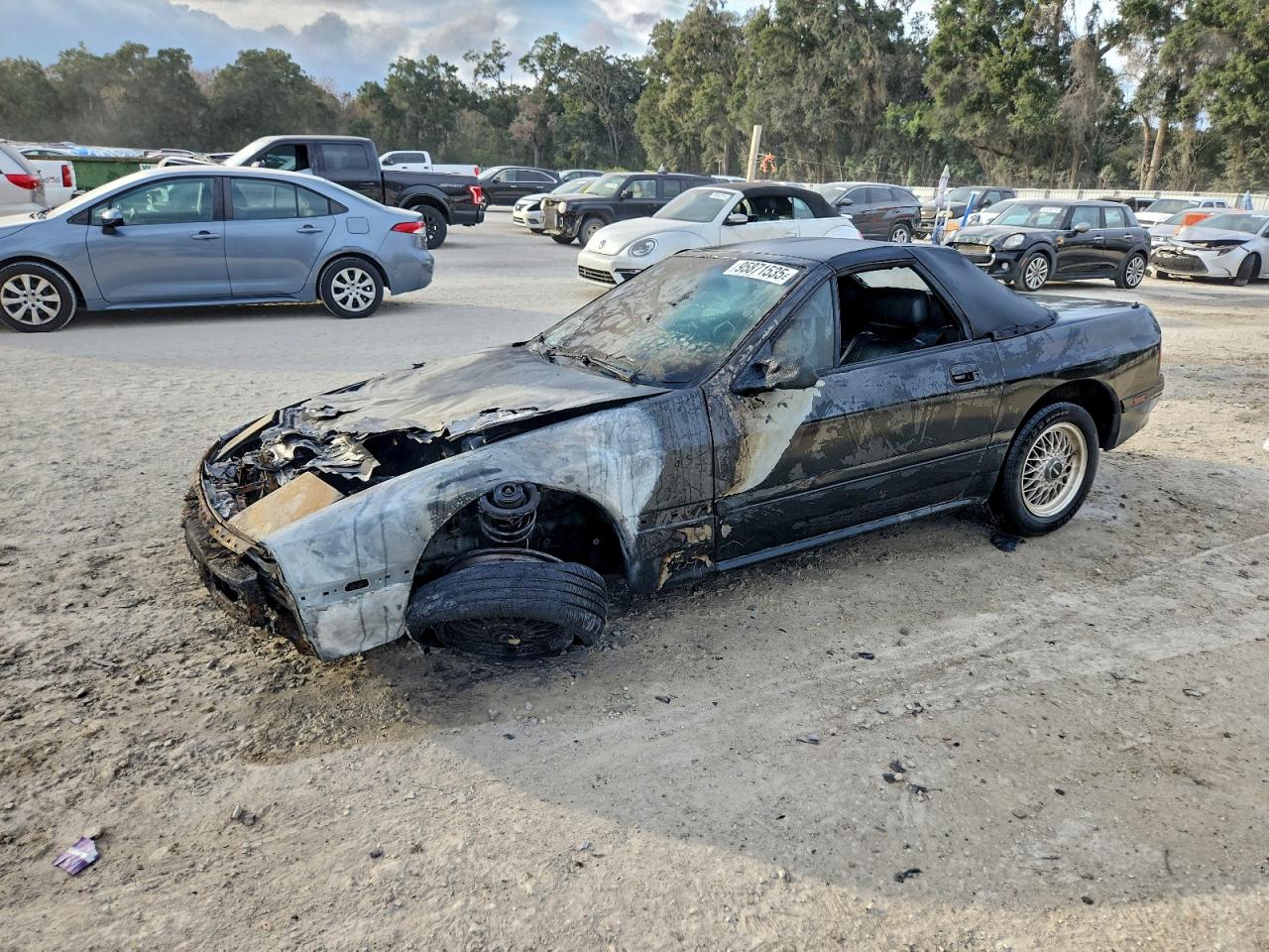 1990 Mazda RX-7, VIN JM1FC3528L0711947 — Engine fire