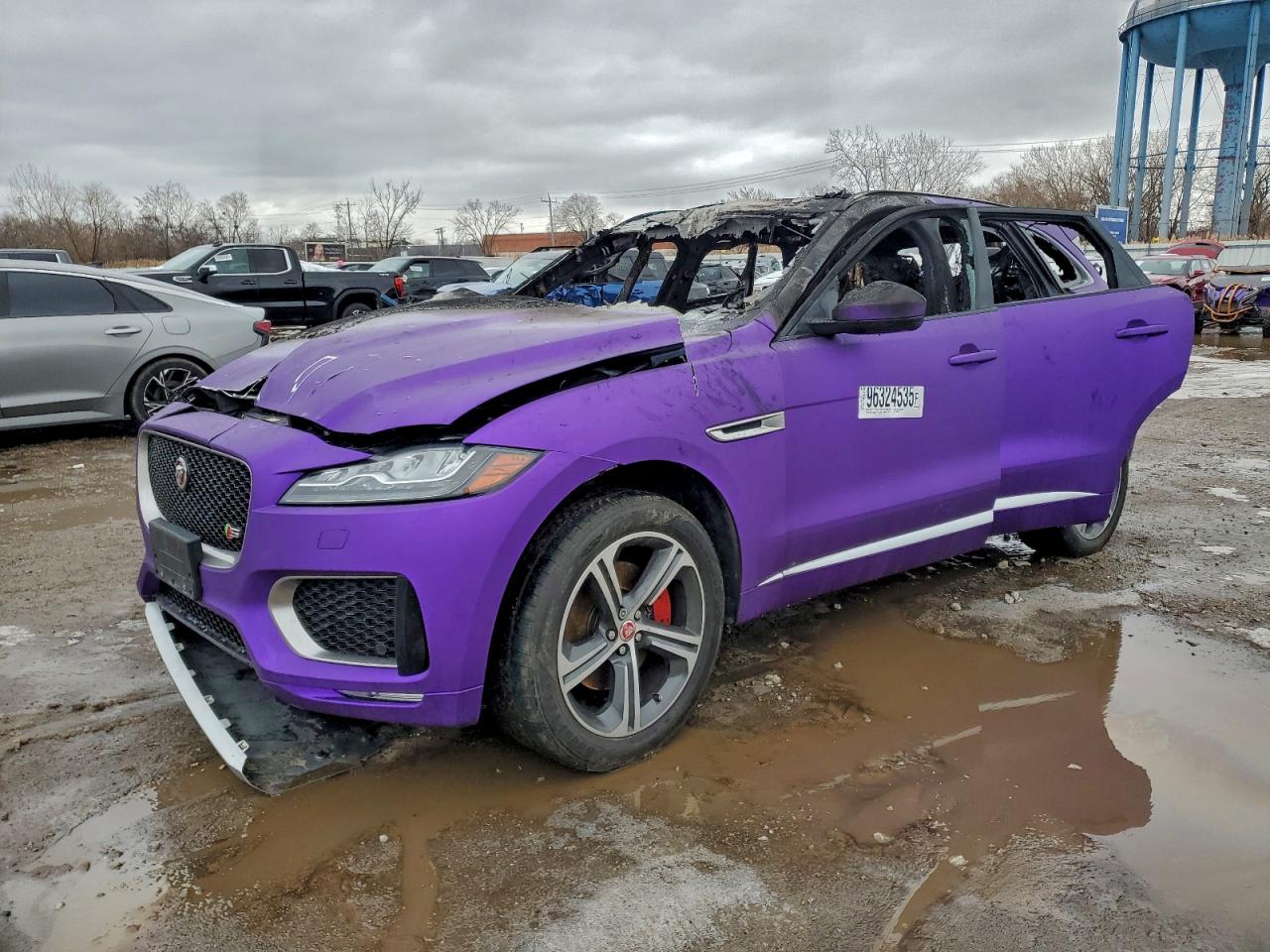 2017 Jaguar F-Pace S, VIN SADCM2BVXHA882889 — Interior fire