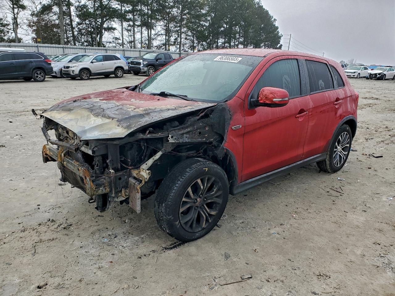 2017 Mitsubishi Outlander ES, VIN JA4AP3AU6HZ046615 — Engine fire