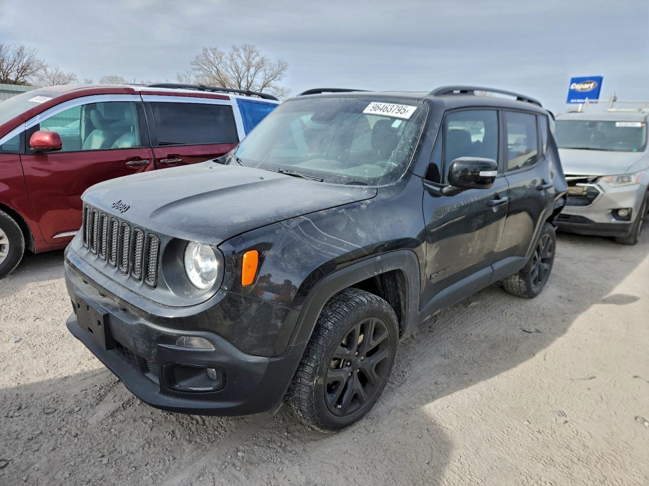 2017 Jeep Renegade Altitude, VIN ZACCJBBB6HPG24346 — Rear end