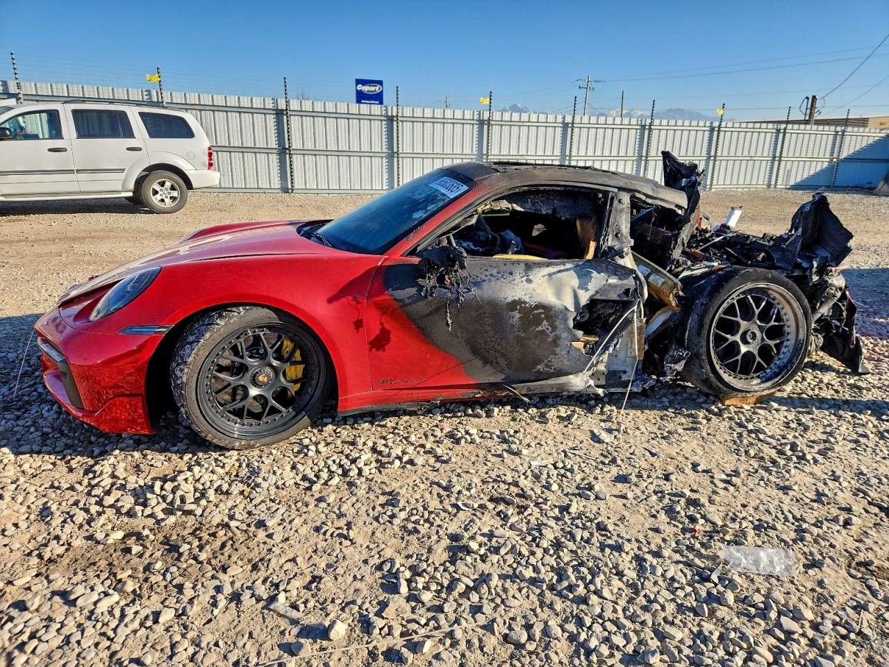 2021 Porsche 911 Turbo S, VIN WP0AD2A91MS257387 — Пожар в салоне