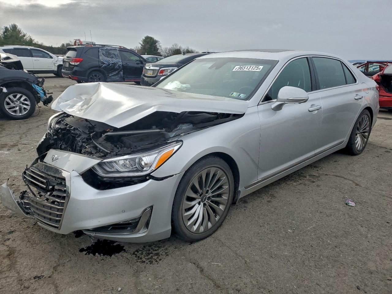 2019 Genesis G90 Premium, VIN KMTF34JA8KU056751 — Front end