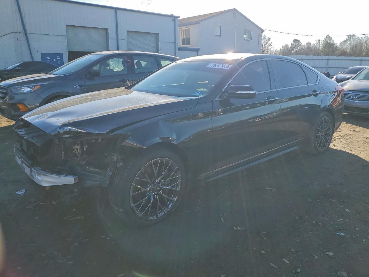 2019 Genesis G80 3.8L, VIN KMTFN4JE7KU310298 — Front end