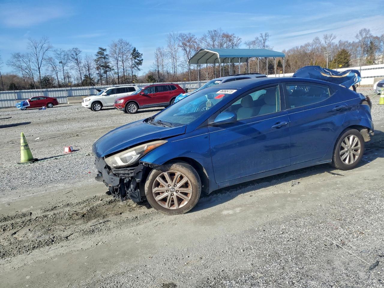2014 Hyundai Elantra SE, VIN KMHDH4AE8EU205556 — Rear end