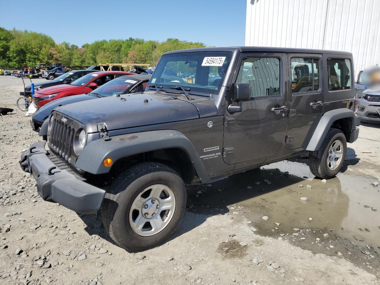2017 Jeep Wrangler Unlimited Sport, VIN 1C4BJWDG6HL722762 — Front end