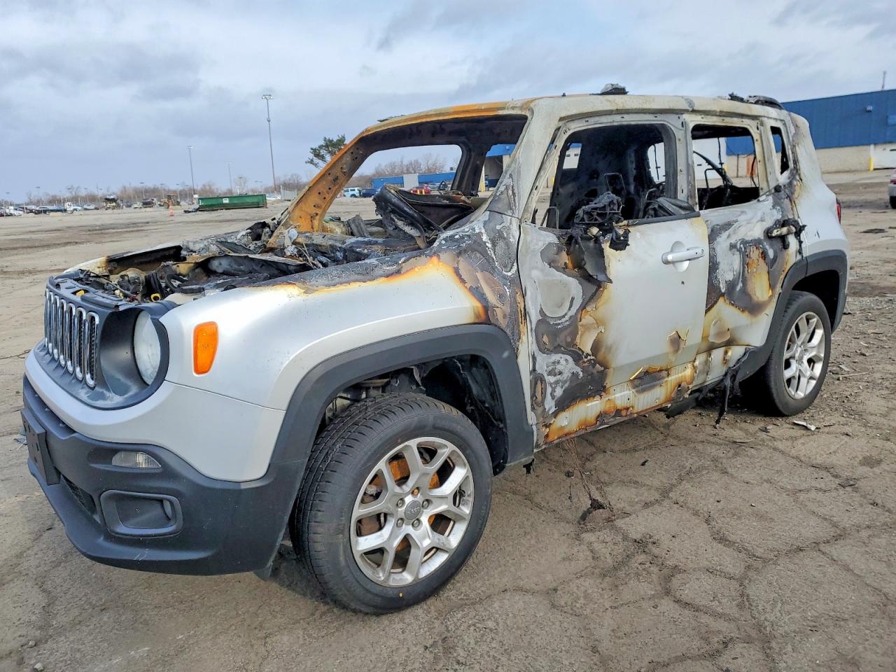 2016 Jeep Renegade Latitude, VIN ZACCJBBT0GPE30435 — Interior fire
