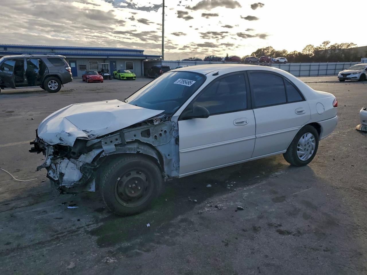 1997 Ford Escort LX, VIN 1FALP13P0VW384279 — Front end