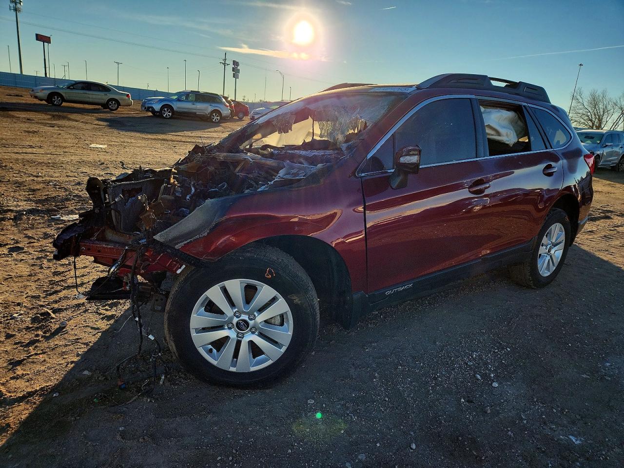 2016 Subaru Outback Premium, VIN 4S4BSBHC5G3319461 — Engine fire