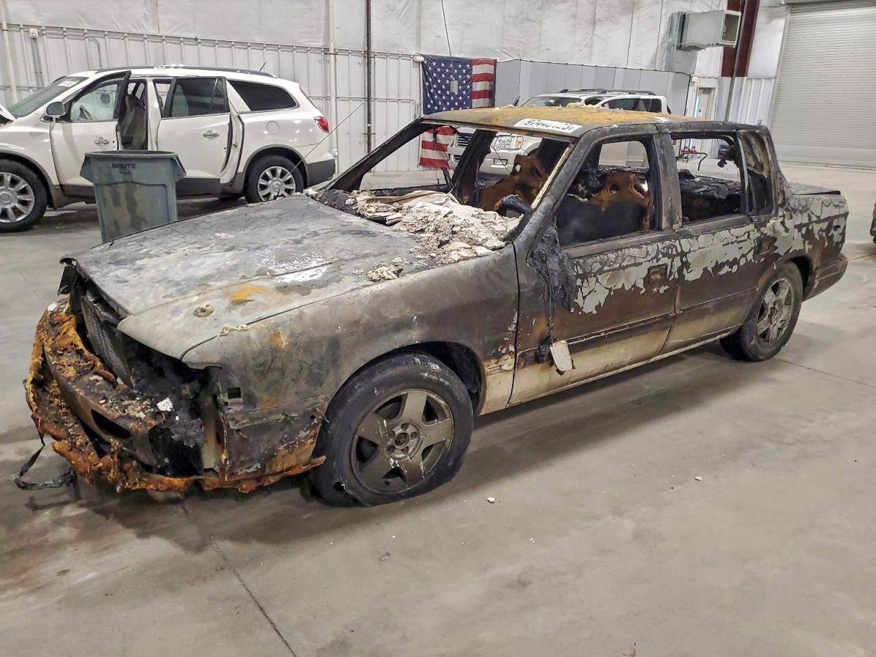 1991 Dodge Spirit, VIN 1B3XA56JXMF654842 — Пожар