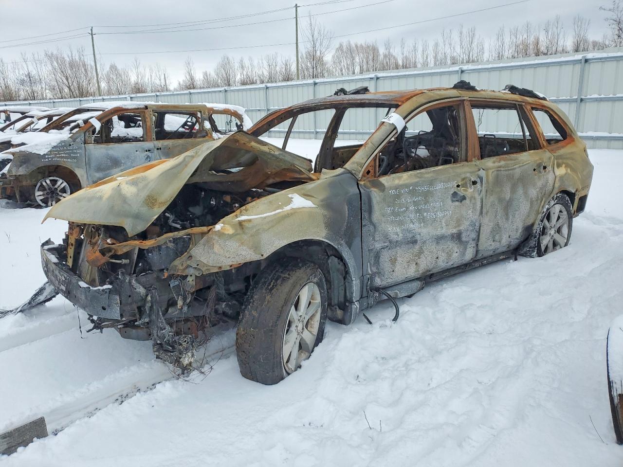 2013 Subaru Outback, VIN 4S4BRGLC6D3302695 — Vandalism