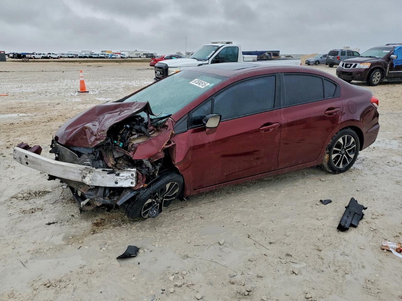 2013 Honda Civic EX, VIN 2HGFB2F8XDH535871 — Front end