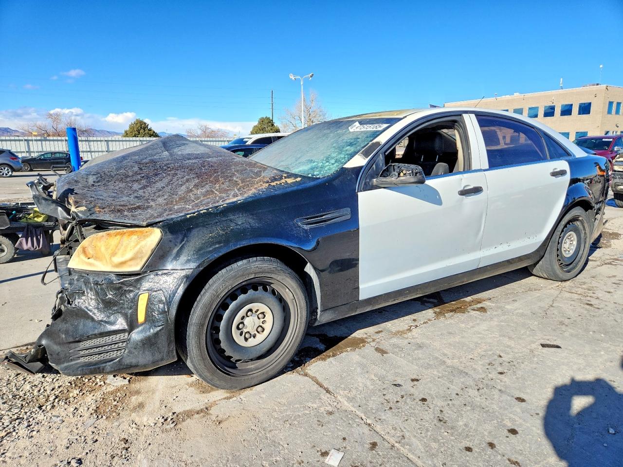2013 Chevrolet Caprice Police Police, VIN 6G1MK5U28DL820881 — Burn