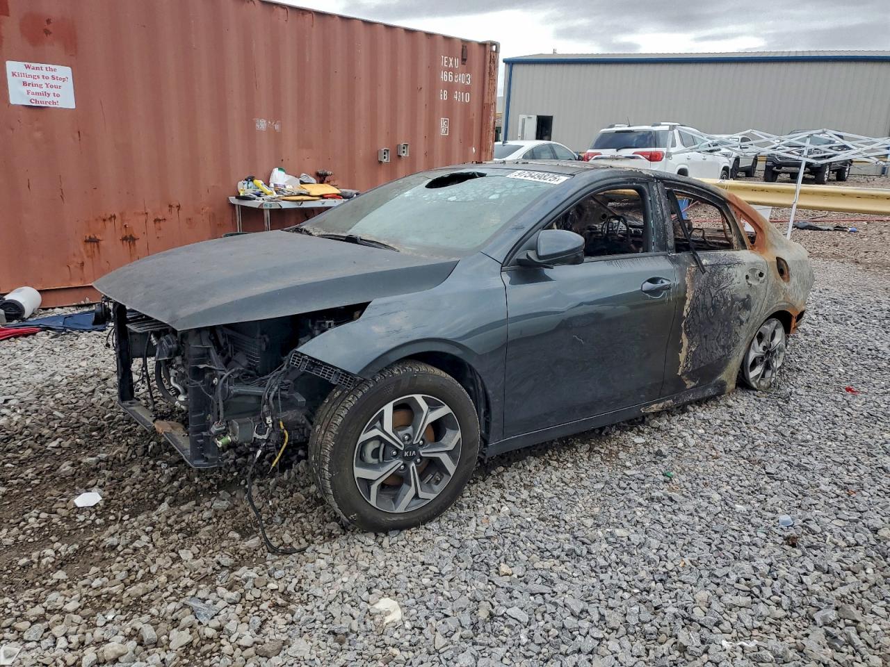 2019 Kia Forte LXS, VIN 3KPF24AD9KE128843 — Пожар в салоне