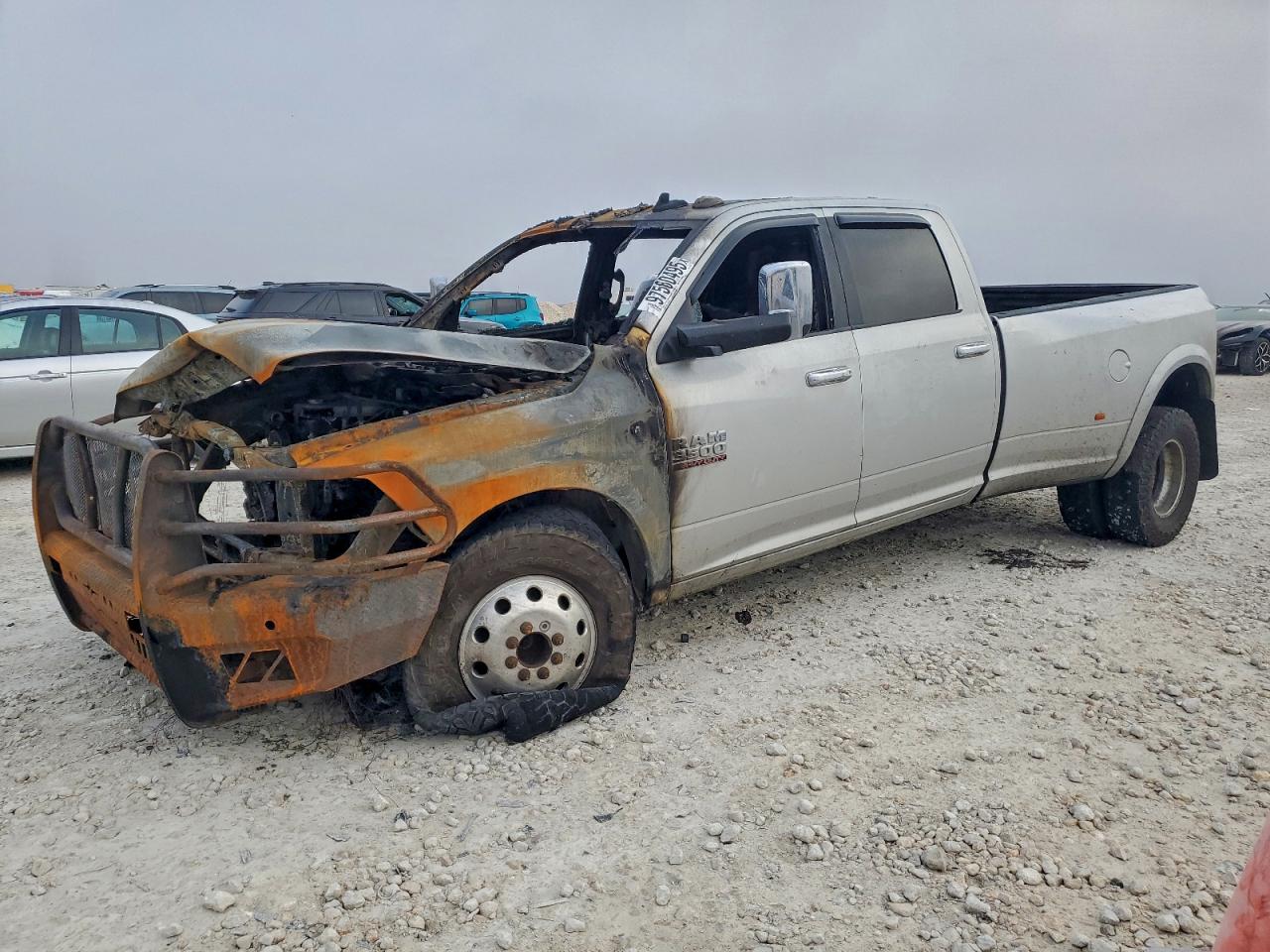 2017 Ram 3500 Laramie, VIN 3C63RRJL4HG729729 — Engine fire
