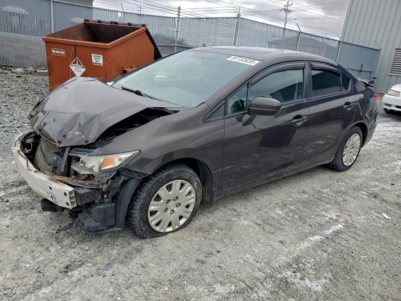 2014 Honda Civic LX, VIN 2HGFB2F53EH019861 — Front end
