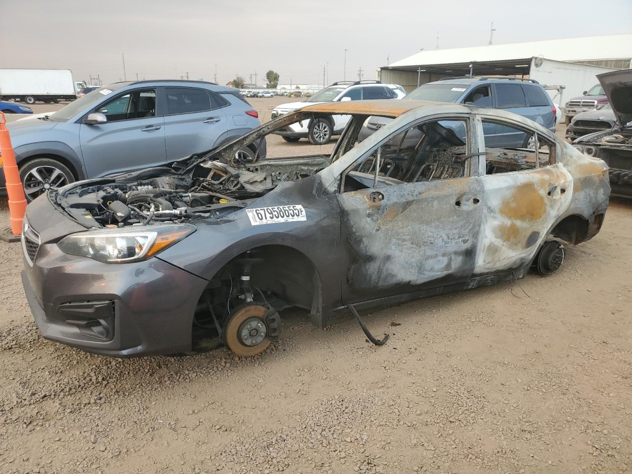 2019 Subaru Impreza, VIN 4S3GKAB69K3608908 — Interior fire