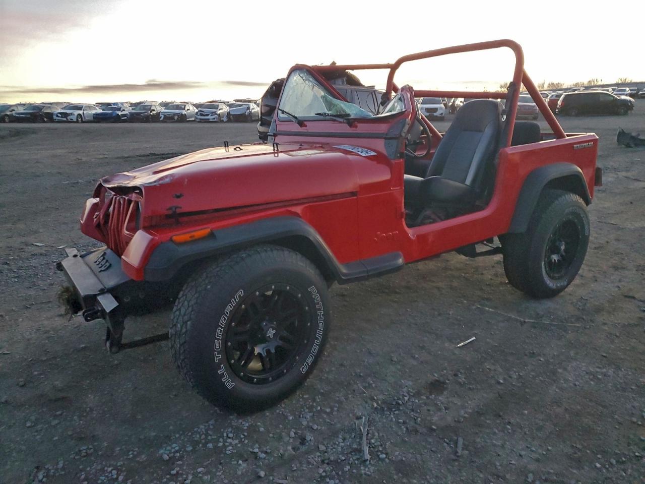 1989 Jeep Wrangler, VIN 2J4FY29T3KJ143036 — Front end