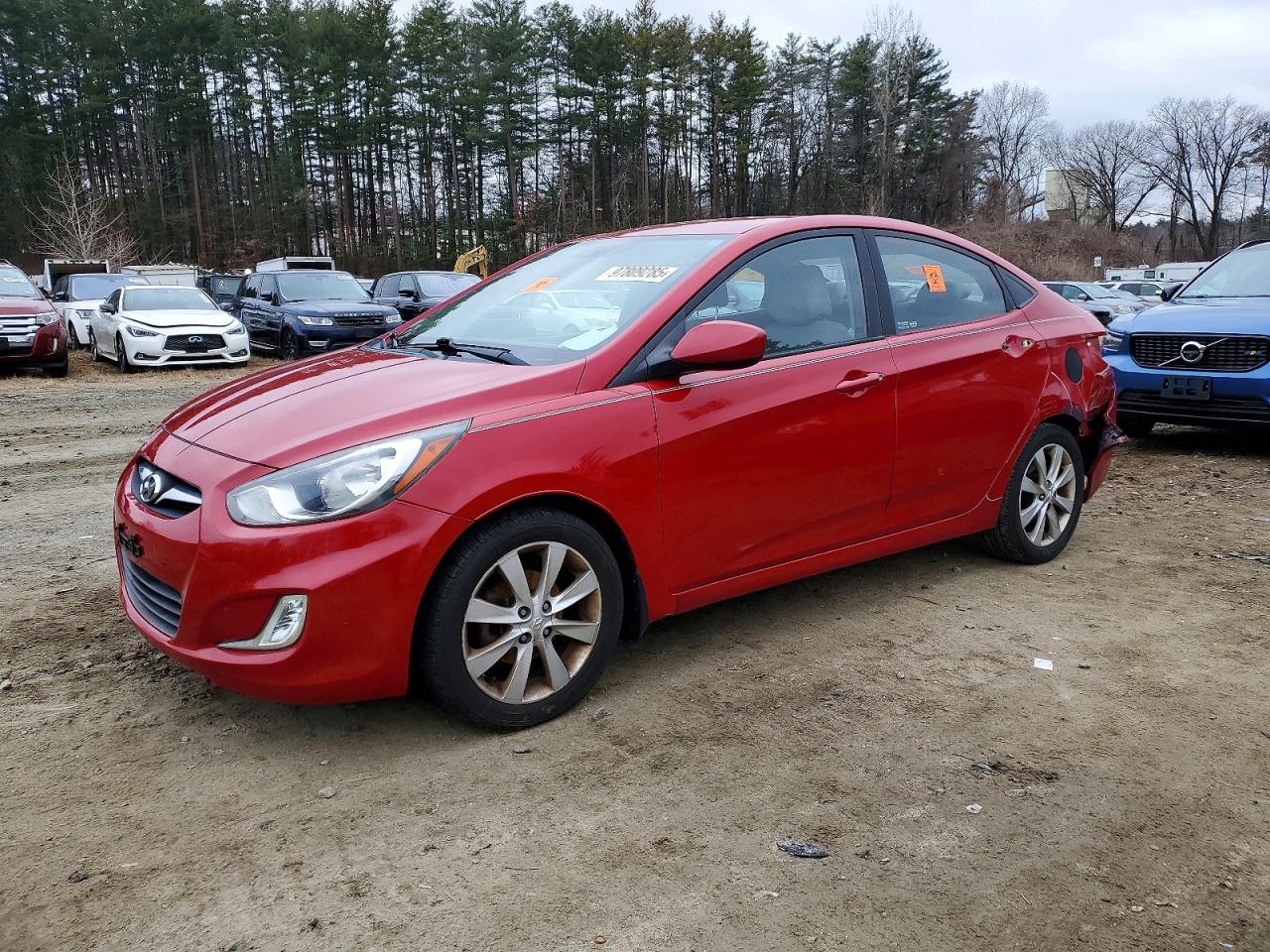 2012 Hyundai Accent GLS, VIN KMHCU4AE7CU184803 — Rear end