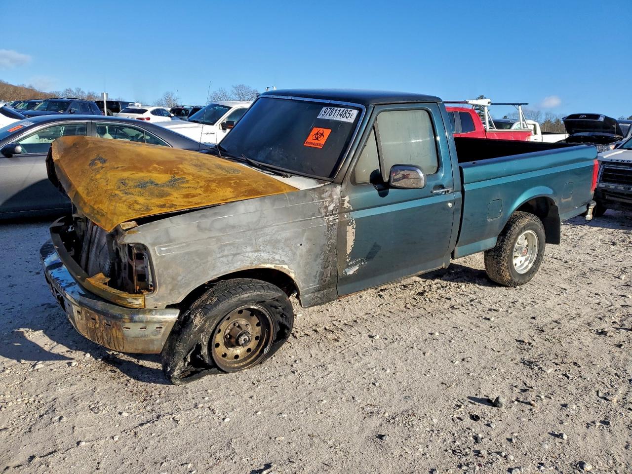 1994 Ford F-150, VIN 1FTEF14Y4RNA76153 — Interior fire