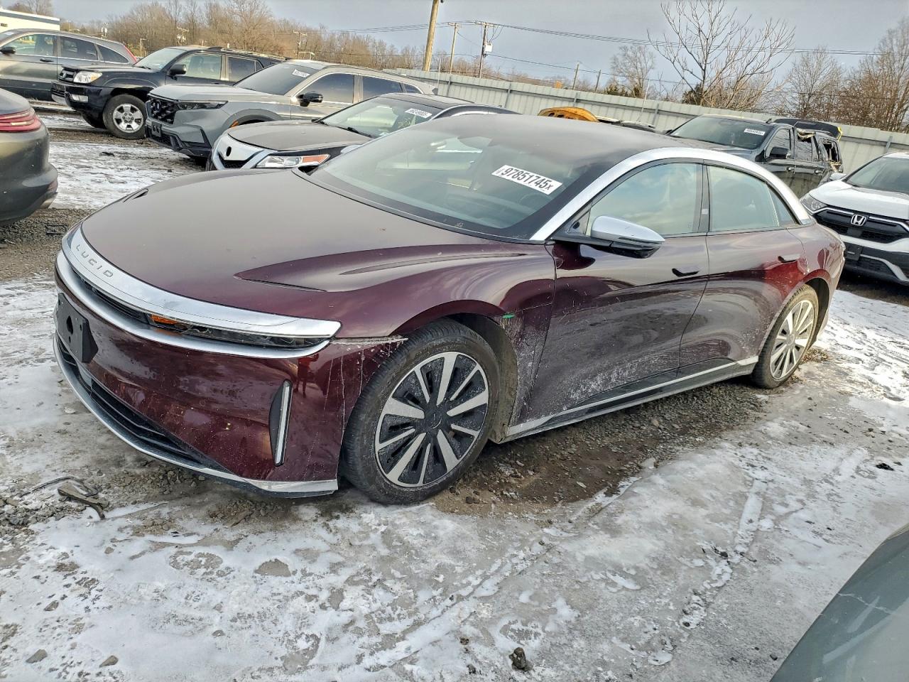 2022 Lucid Air Grand Touring, VIN 50EA1GBA0NA003803 — Мелкие вмятины и царапины