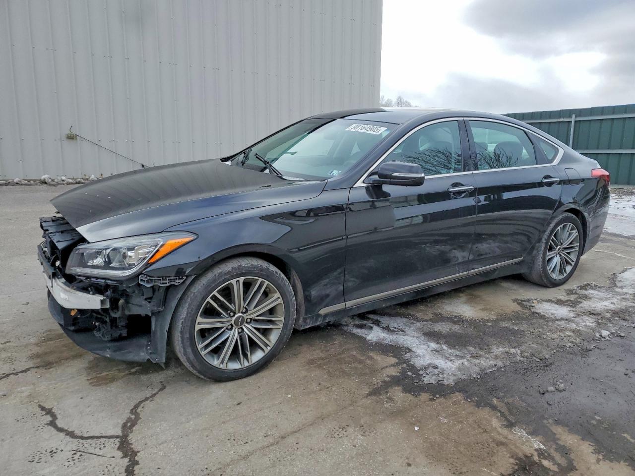2019 Genesis G80 3.8L, VIN KMTFN4JE8KU303893 — Front end