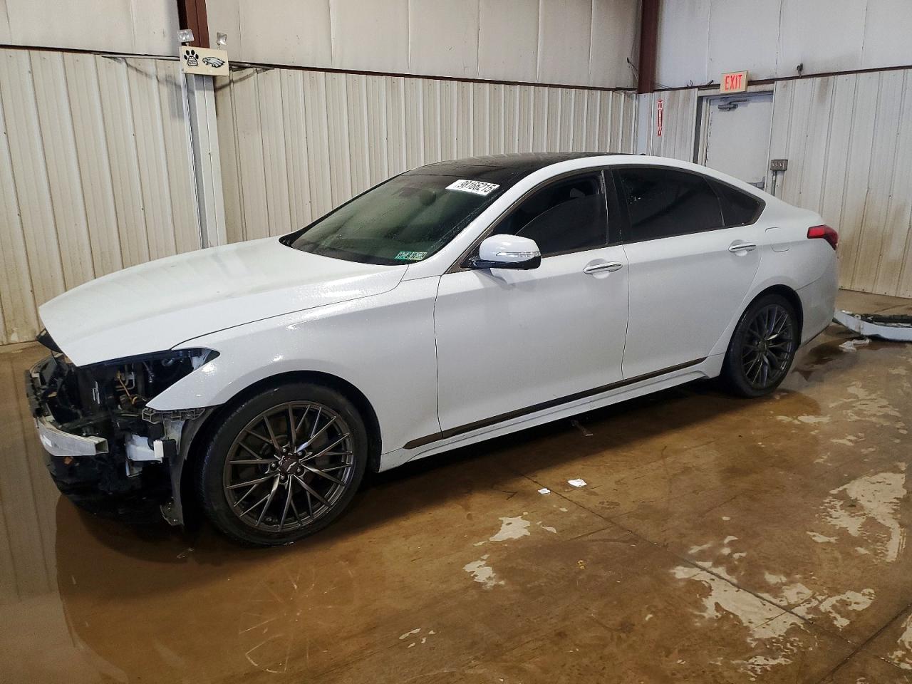 2019 Genesis G80 3.8L, VIN KMHGN4JE8KU289072 — Front end